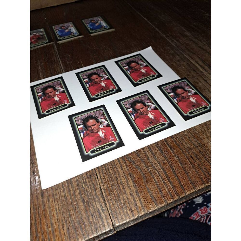 Vintage Lot 6 1990 JR Maxx Jake Arute Sportscaster Trading Card #160 Lot 2